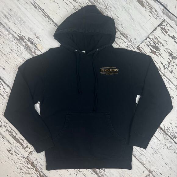Pendleton Hoodie men’s small black Southwest Aztec design sweatshirt pullover - Picture 1 of 4